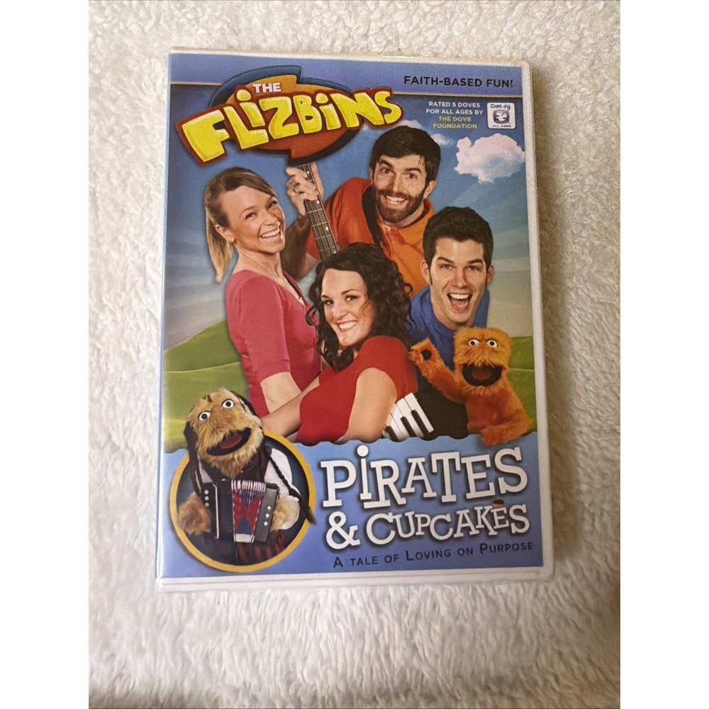 The Flizbins Pirates & Cupcakes DVD Brand New Sealed Sing Along Dove Foundation